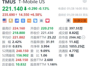 T-Mobile盘前涨超6.5% 第四季度净增用户数超预期