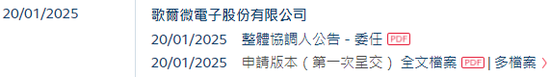 歌尔股份分拆歌尔微电子拟赴香港上市，中金公司、中信建投、招银国际、瑞银联席保荐